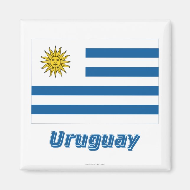 Imã Sinalizador Uruguai com Nome (Frente)