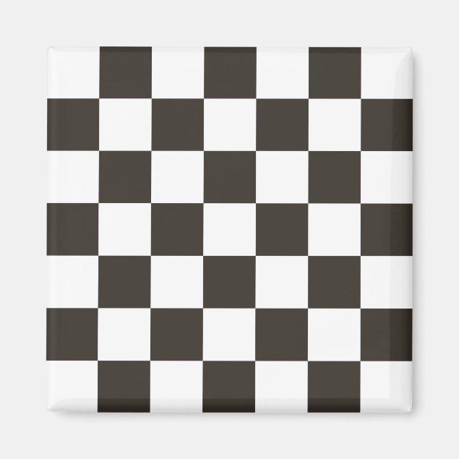 Imã Sinalizador verificado (preto e branco) (Padrão do (Frente)