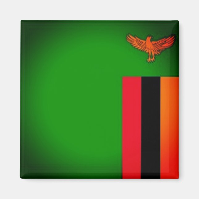 Imã Sinalizador zZM001 ZAMBIA, África, geladeira (Frente)