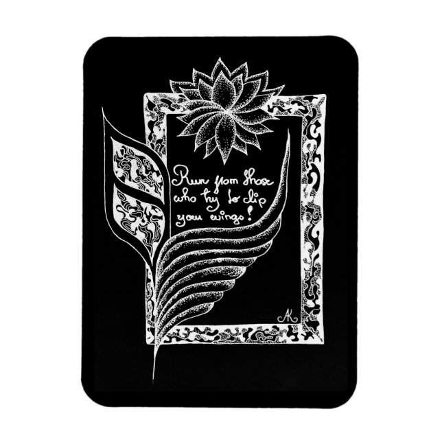 Ímã Sinalizadores vermelhos Inspiracionais ilustrados (Vertical)