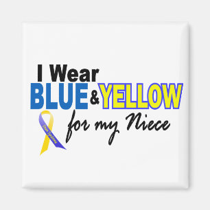 Imã Síndrome de Down eu visto azul & amarelo para