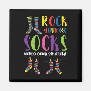 Imã Síndrome de Down Rock Your Socks Conscientização H