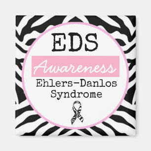 Imã Síndrome de Ehlers-Danlos-Negro e Branco Magnet ED