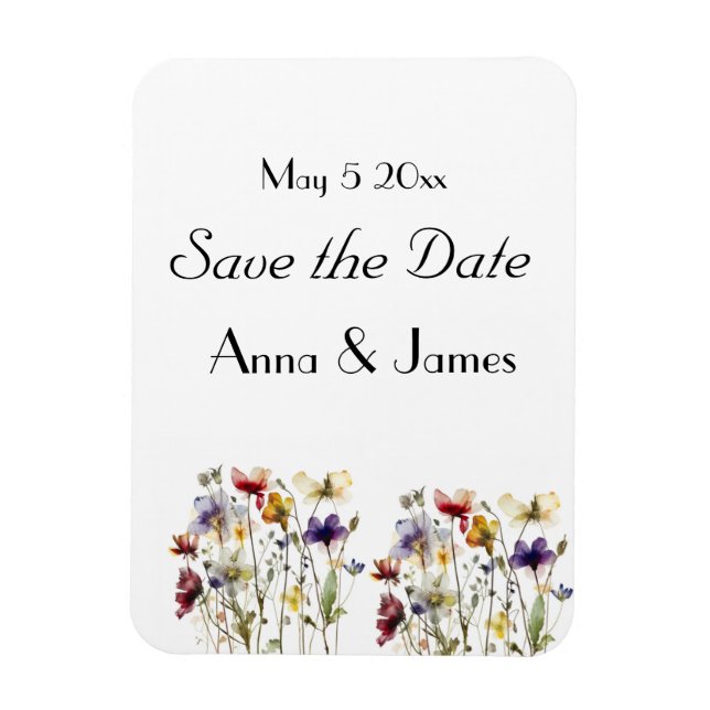 Ímã Sinfonia de flor selvagem: Arte de Aquarela Vibran (Vertical)