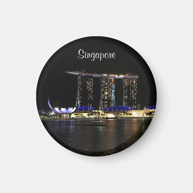 Imã Singapura Marina Bay Areia #1 Magnet (Frente)