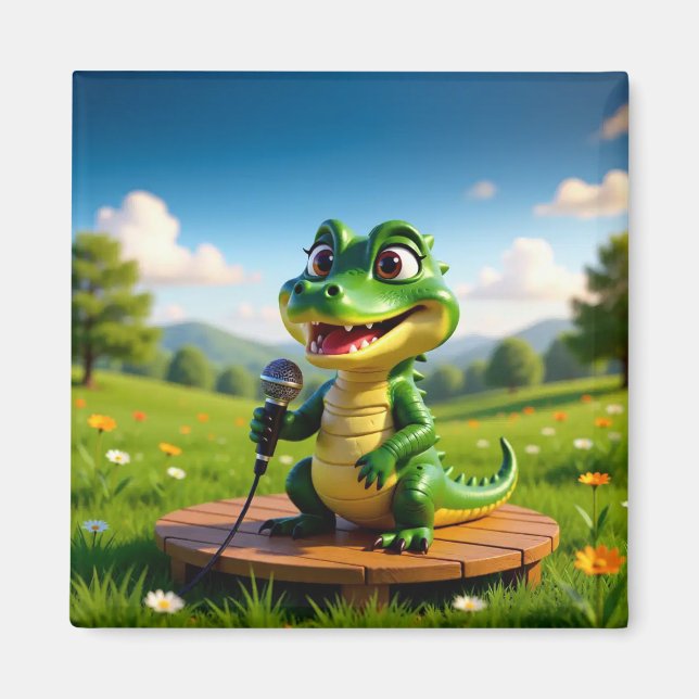 Imã Singing Alligator Andy – Cute Kids  (Frente)
