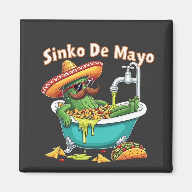 Imã Sinko de Mayo"Cinco engraçados de Mayo Cactus (Frente)