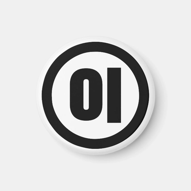 Imã Sino Coreano Número 2 Dois 이 Fábrica I 】 Hangul (Frente)