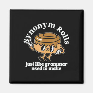 Imã Sinônimo Rolls Grammar Pun Estilo Vintage T-shirt.