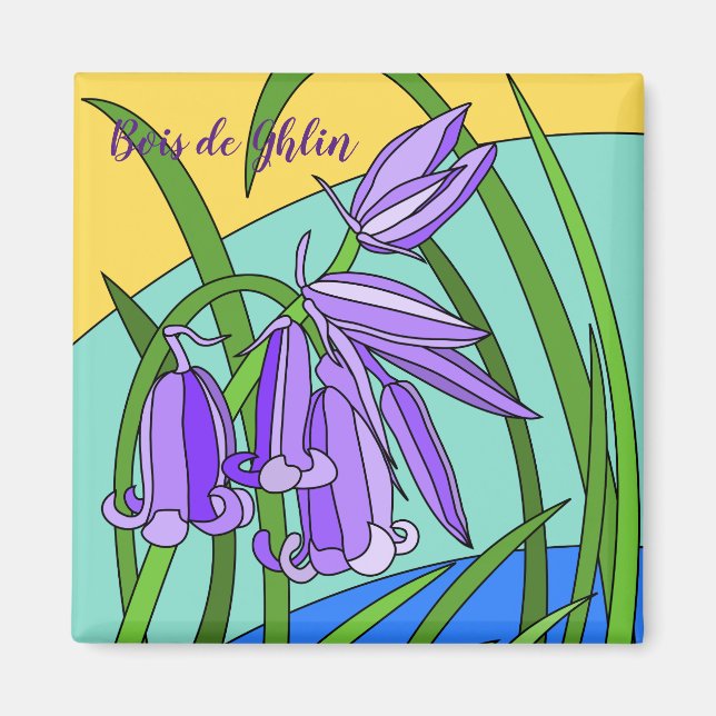 Imã Sinos azuis na floresta (Frente)