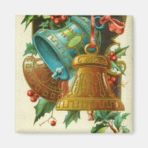 Imã Sinos de Natal, Cartão de Boas Festas Vintage Fest