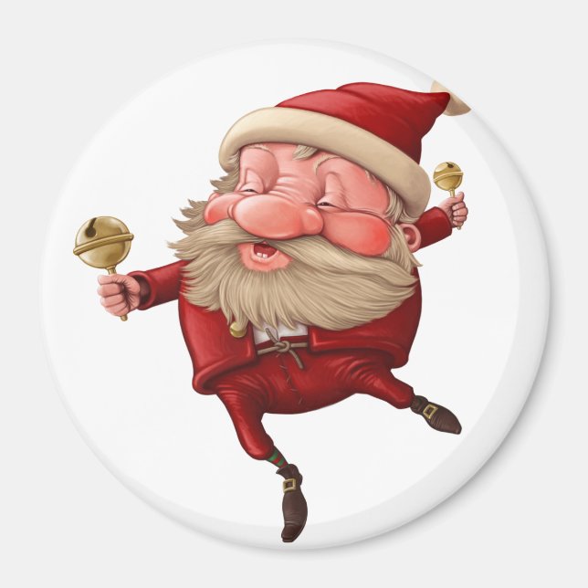 Imã Sinos de Natal do Papai Noel dançando (Frente)