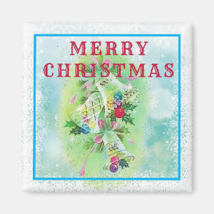 Imã Sinos De Natal Merry Retro 2 Polegadas
