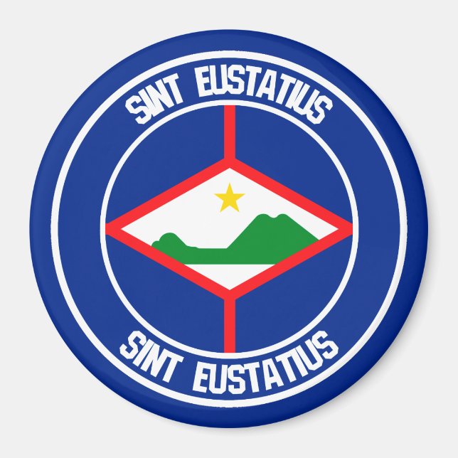 Imã Sint Eustatius Round Emblem (Frente)