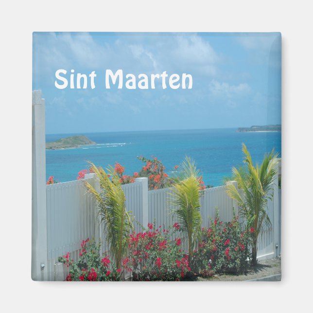 Imã Sint Maarten - Rua. Martin Ocean Blue Seascape (Frente)