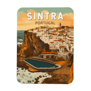 Ímã Sintra Portugal Ilustração Viagem Art Vintage