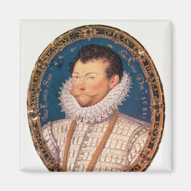 Imã Sir Francis Drake, 1581 (Frente)