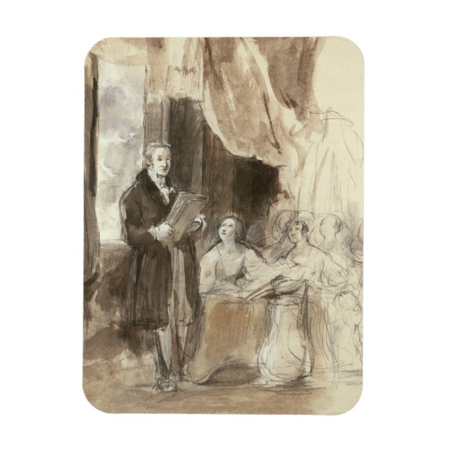 Ímã Sir Robert Peel Reading à Rainha Victoria (Vertical)