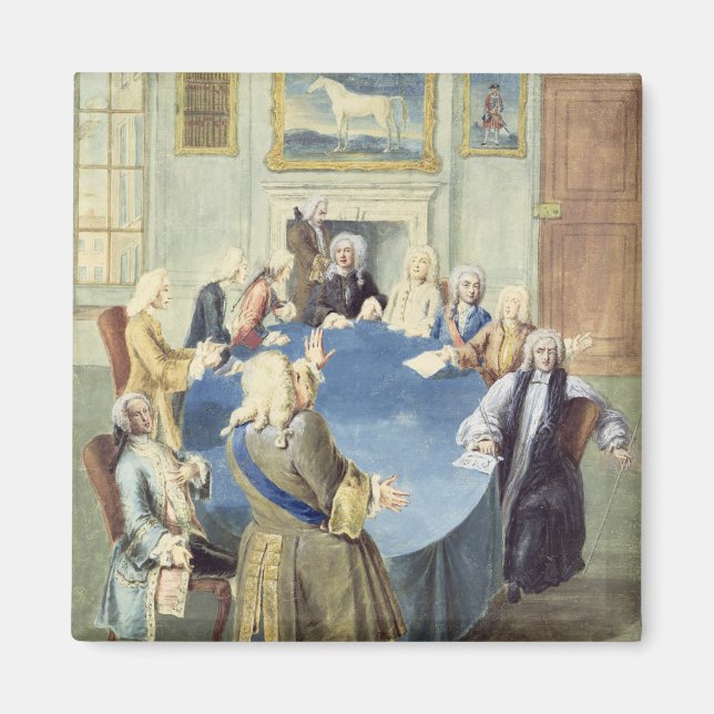 Imã Sir Robert Walpole dirigindo seu gabinete (Frente)