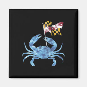 Imã Siri Crab Blue Maryland Bandeira de Maryland Féria