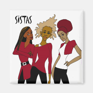 Imã Sistas - ímã (quadrado)