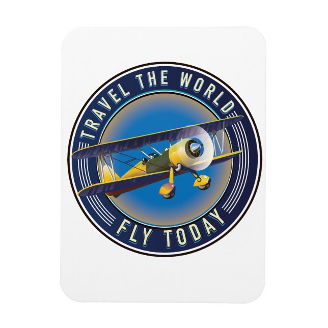 Ímã Sistema de viagem do Mundo Voe Hoje viagem (Vertical)