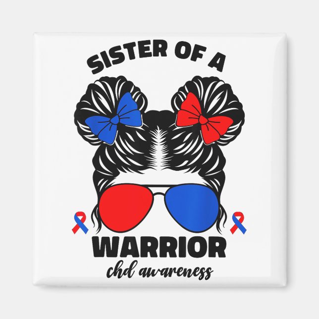 Imã Sister Of A Warrior Chd Congenital Heart Defect Aw (Frente)