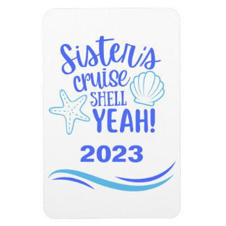 Ímã Sisters Cruise Shell Sim Stateroom Magnet