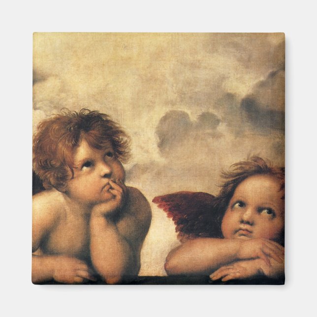Imã Sistine Madonna Angels por Raphael Sanzio (Frente)