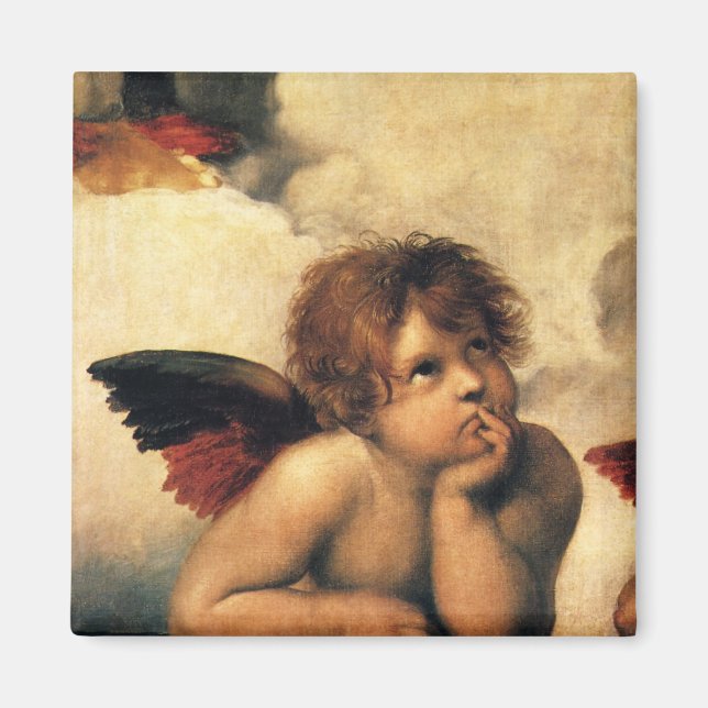 Imã Sistine Madonna Angels por Raphael Sanzio (Frente)