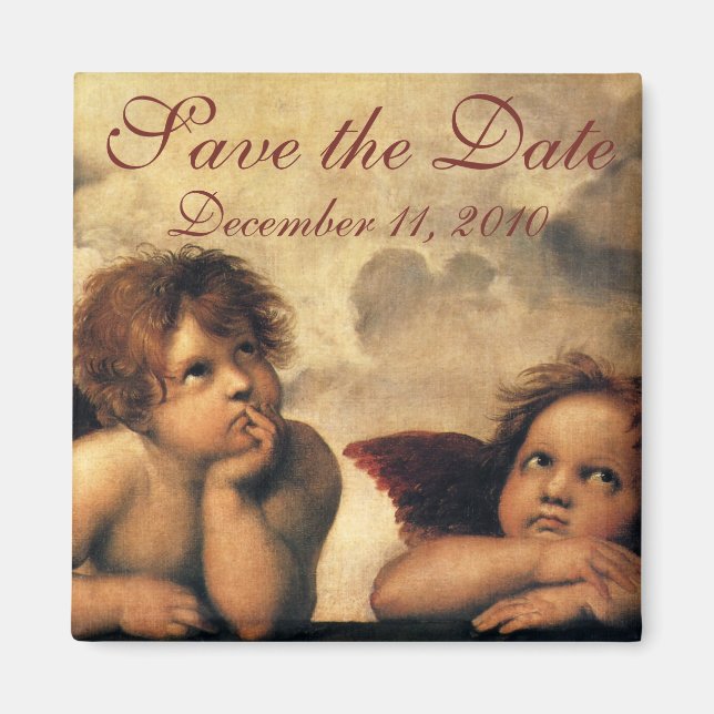 Imã Sistine Madonna Angels por Raphael Wedding (Frente)