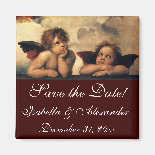Imã Sistine Madonna Angels por Raphael Wedding (Frente)