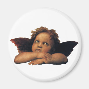 Imã Sistine Madonna, detalhes de Angels por Raphael Sa