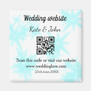 Imã site de casamento simples minimal QR code adicione