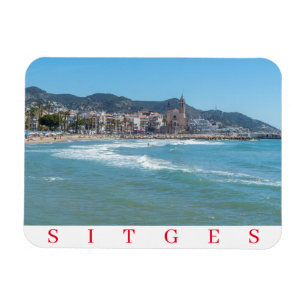 Ímã Sitges sea and church fridge magnet
