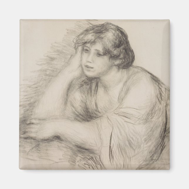 Imã Sitting Girl (por Pierre-Auguste Renoir) (Frente)