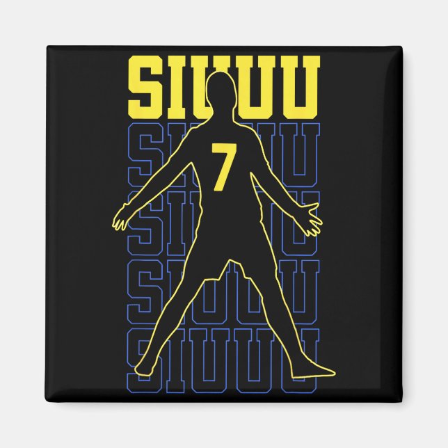 Imã Siuuuu Funny Soccer Present For Soccer Lovers Fans (Frente)