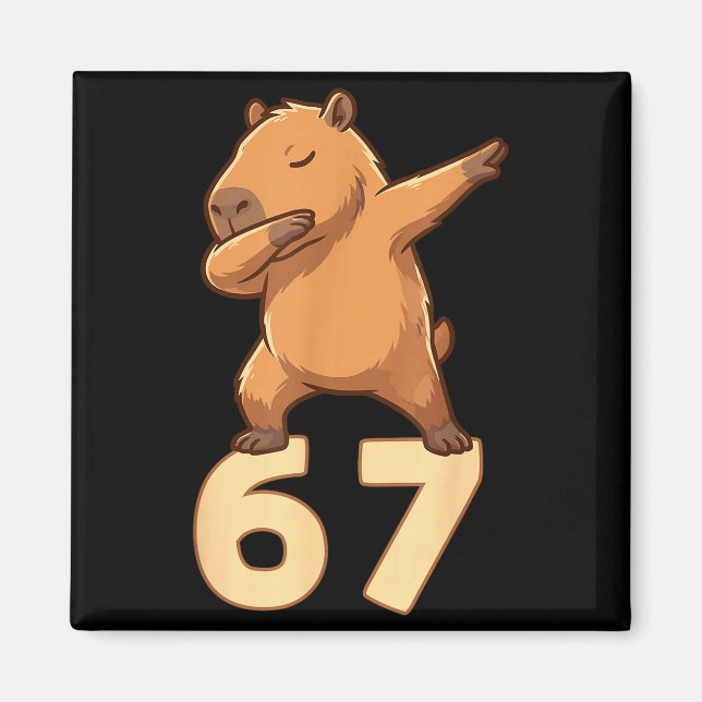 Imã Six Seven 67 Meme Capybara Funny 67 Capybara For K (Frente)