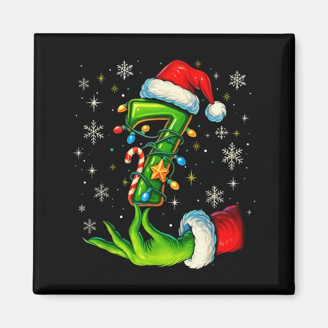 Imã Six Seven 67 Meme Funny Christmas Couple Matching  (Frente)