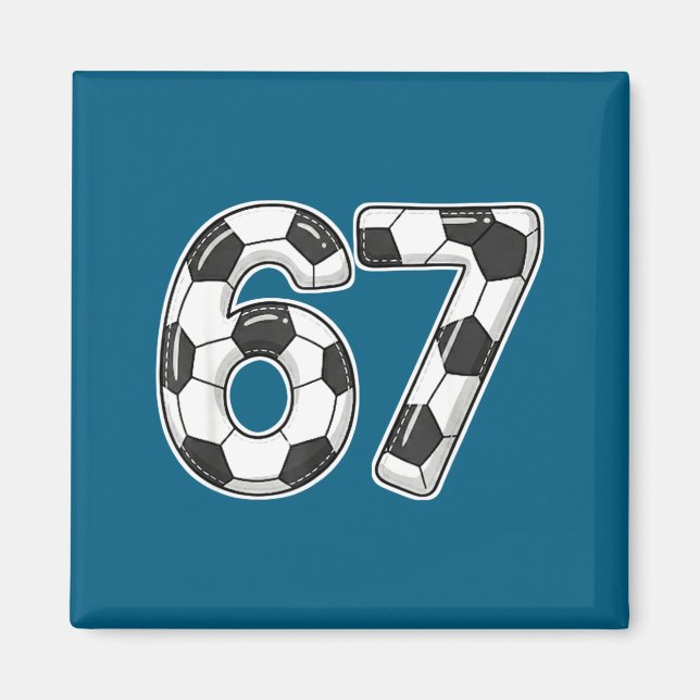 Imã Six Seven 6 7 Meme Humor Funny Football Fan Men Wo (Frente)