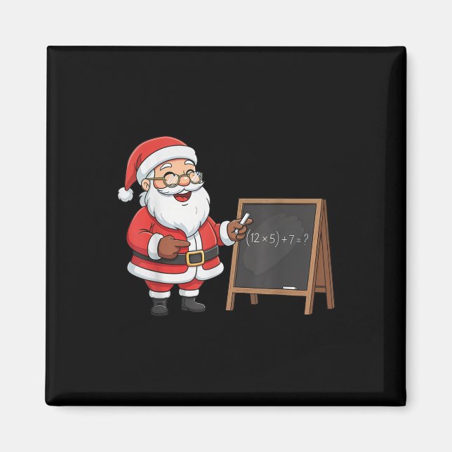 Imã Six Seven 6 7 Meme Santa Christmas Xmas Teacher Nu (Frente)