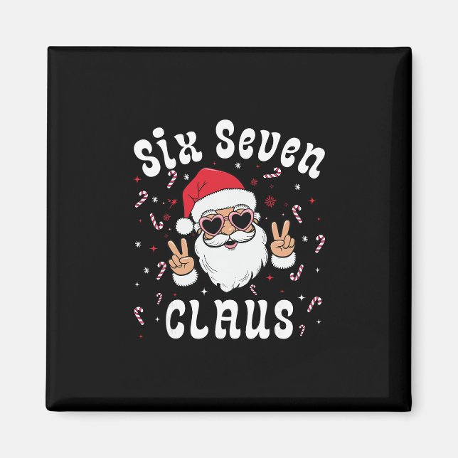 Imã Six Seven Santa Claus Funny 67 Christmas Meme Boys (Frente)