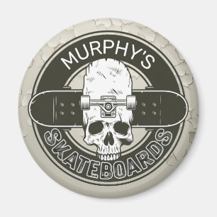 Imã Skate de Skull Skateboarding do NOME DA PÁGINA Pe