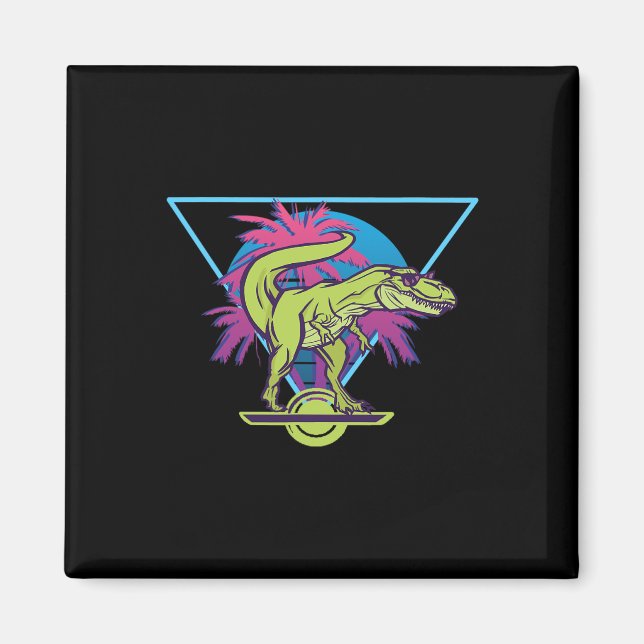 Imã Skate Elétrico Moderno T-rex Flutuante Retro Em (Frente)