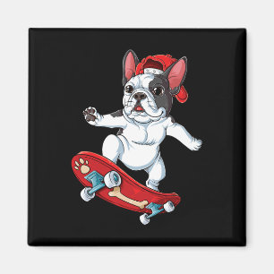 Imã Skateboard de Bulldog Francês Amante de Cão Engraç