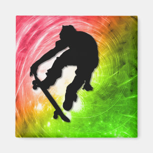 Imã Skateboard num Ciclone Psicodélico