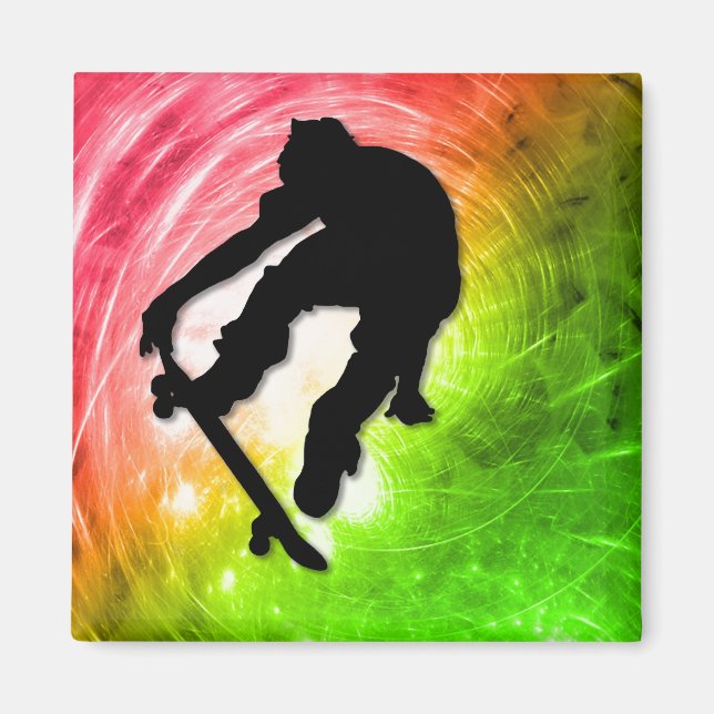 Imã Skateboard num Ciclone Psicodélico (Frente)