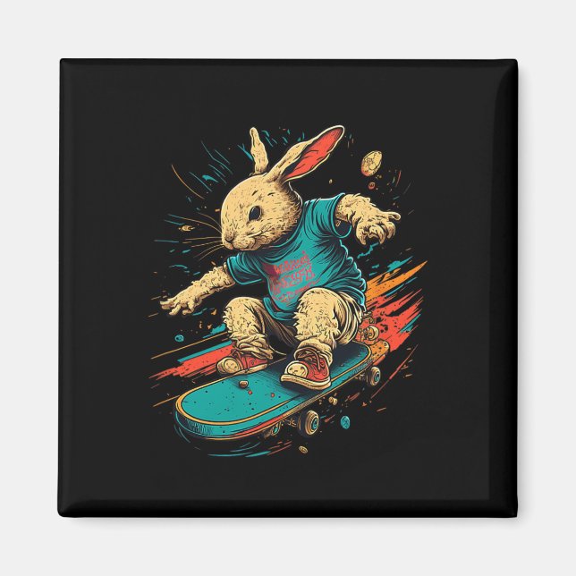 Imã Skateboard Para Garota Adolescente Bunny East (Frente)