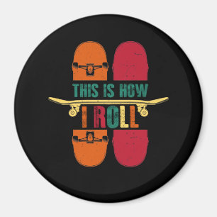 Imã Skateboard Skateboarder Gift Engraçado