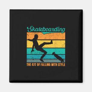 Imã Skateboarding A Arte De Cair Retro Divertido Skate